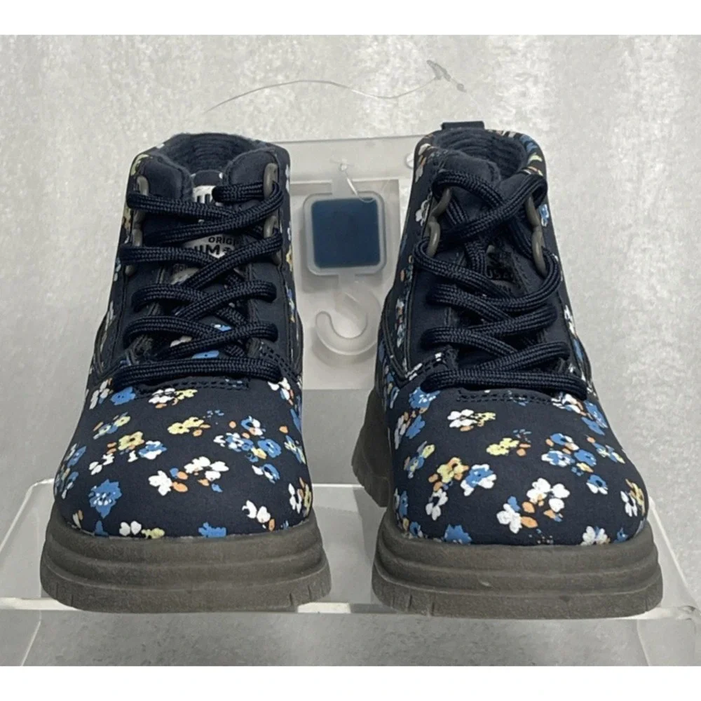 Oshkosh Floral Flower Print Blue‎ Fashion Boots Toddler Girls Size 5 NEW